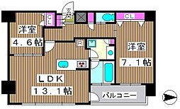 リーフコンフォート赤羽 2LDKの間取図画像