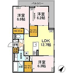 KYS 3LDKの間取図画像