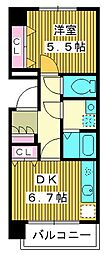 エスペランザ 1DKの間取図画像