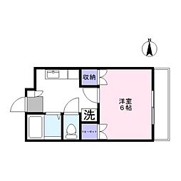 キングハイツ 1Kの間取図画像