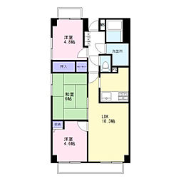 ロイヤル・レザン 3LDKの間取図画像