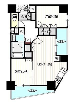 2ＬＤＫの間取...