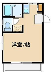 シエールセキ ワンルームの間取図画像