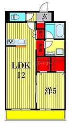 船橋市印内2丁目マンション 1LDKの間取図画像