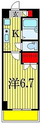 イーストベイ船橋本町 1Kの間取図画像