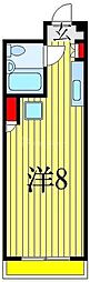 ストーンフィールドNo.3イシハラビル ワンルームの間取図画像