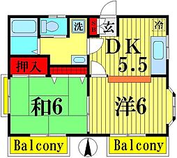 間取図画像 2DK