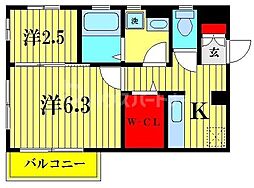 タンタベート 1SKの間取図画像