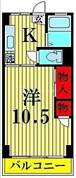 タカノマンションA 1Kの間取図画像