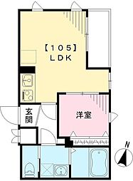 M&M 1LDKの間取図画像