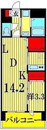 メゾンドラック 1LDKの間取図画像