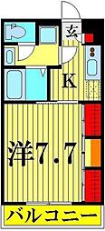 リブリ・Domani 1Kの間取図画像