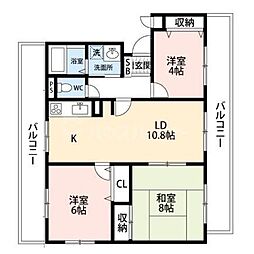 グランコート草加 3LDKの間取図画像