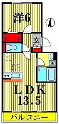 グリーンパーク 1LDKの間取図画像