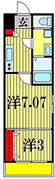 AJ草加新田 2Kの間取図画像