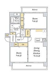 間取図画像 2LDK