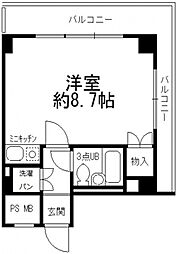 伊勢佐木町セントラルヒルズ ワンルームの間取図画像