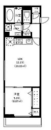 ソレイユフジ 1LDKの間取図画像