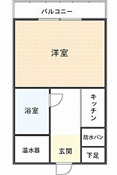 GSハイム山下町 ワンルームの間取図画像