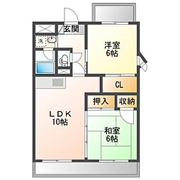 コーポ・M・プラザ 2LDKの間取図画像
