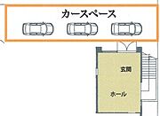 １階玄関前に駐車スペース有り　３台分駐車可　別途月額10万円