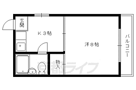 京都府京都市左京区北白川丸山町（賃貸アパート1K・3階・24.35㎡） その2