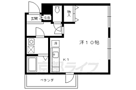 京都府京都市左京区北白川西町（賃貸マンション1K・2階・22.71㎡） その2