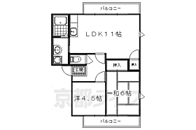 京都府京都市北区上賀茂岡本口町（賃貸アパート2LDK・2階・46.11㎡） その2