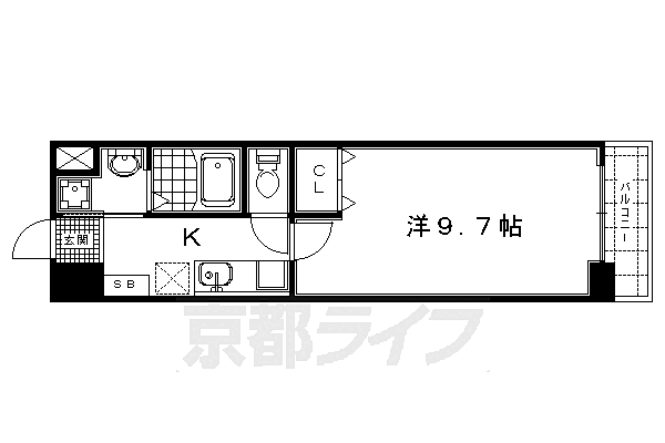 Ｂｏ．上七軒 204｜京都府京都市上京区末之口町(賃貸マンション1K・2階・29.02㎡)の写真 その2