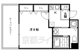 京都府京都市中京区少将井町（賃貸マンション1K・4階・28.41㎡） その2