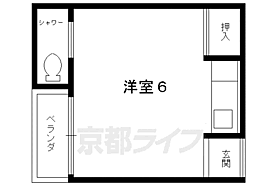 京都府京都市左京区松ケ崎杉ケ海道町（賃貸アパート1R・1階・12.69㎡） その2