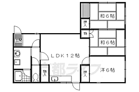 京都府京都市左京区下鴨宮崎町（賃貸アパート3LDK・1階・70.00㎡） その2