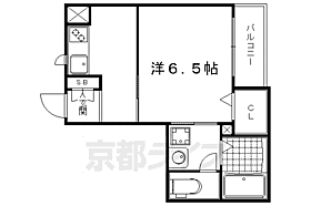 京都府京都市左京区北白川下別当町（賃貸アパート1K・2階・26.00㎡） その1