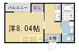 ＭＥＳＡ　ＶＥＲＤＥ　京都仁和寺街道 1階1Kの間取り