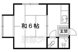 丁子ハイツ 1Kの間取図画像