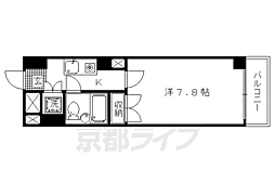 ホーユウコンフォルト二条城前 1Kの間取図画像