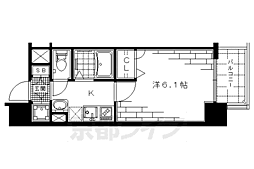ラナップスクエア京都西陣 1Kの間取図画像