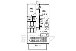 ユニーブル京都紫野 3LDKの間取図画像