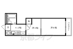フローラル出水 2Kの間取図画像