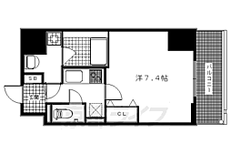 クリスタルグランツ京都御所西 1Kの間取図画像