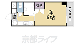 サン・ウエストくら 1Kの間取図画像