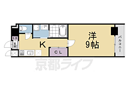 メゾンフォンティーヌ 1Kの間取図画像