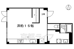 KYOCA京果会館 ワンルームの間取図画像