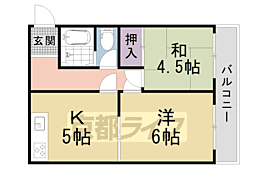 リベール 2DKの間取図画像