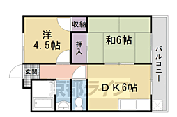 コーポラスモリ 2DKの間取図画像