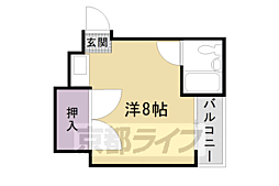 ラビットハイツ 1Kの間取図画像