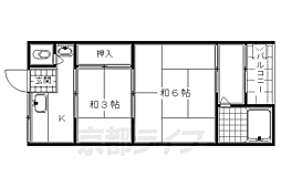 シャトー宝倉 2Kの間取図画像