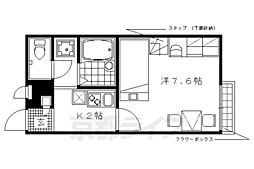 レオパレス塚修 1Kの間取図画像