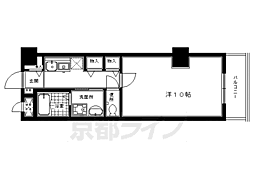 ライオンズマンション上鳥羽 1Kの間取図画像