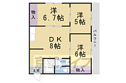 メーゾンヴィオレット 3DKの間取図画像